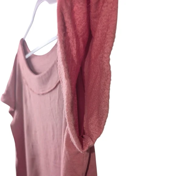 MAURICES WOMEN'S PINK SOLID BURNWASH MARILYN NECK SHORT SLEEVE SWEATSHIRT SZ XXL - Picture 8 of 9